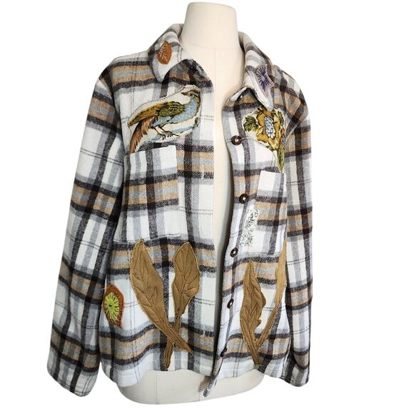One-of-a-Kind Upcycled Plaid Shirt – Handmade Details - Picture 1 of 15